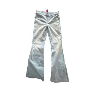 Spanx Flare Jeans Light Wash Blue High Rise Pull On Stretch Denim Womens Medium